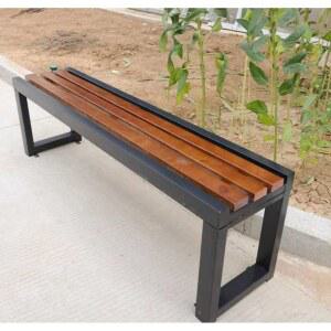 평의자 휴게소 의자 122CM 목재 작은 호두색 평벤치 나무 벤치 방수 테라스 야외