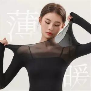 여성 겨울 초경량 얇은 슬림핏 밀착 발열내복 내의 세트