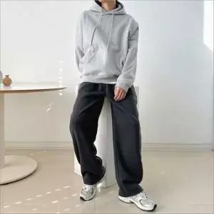 남자 일자핏 밴딩 와이드 기모바지 겨울 추리닝 팬츠 6색