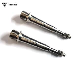 Tiremet 1 쌍 자전거 티타늄 합금 페달 스핀들 액슬 (너트 포함) Shimano M9100 R800 R7000 M980 M540