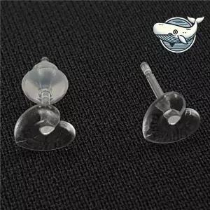 [하프클럽/]귀여운 하트 실리콘 귀걸이 10세트 투명