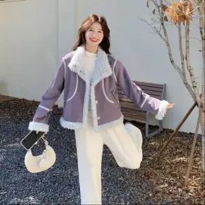 엘럽 여성용 캐주얼 모피 코트 무스탕 따뜻한 일체형 원템1