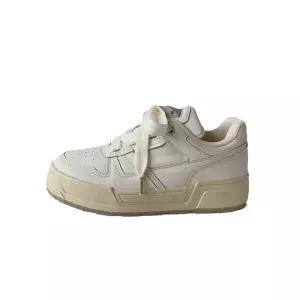 엘럽 여친 화이트 캐주얼 가을 극세사 웨이브 슬립온 순정 캔버스화 슈즈 박템3