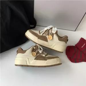 엘럽 여자 가을 빈티지 밀리터리 스니커즈 캔버스화 통굽 슬립온 5355 박템3