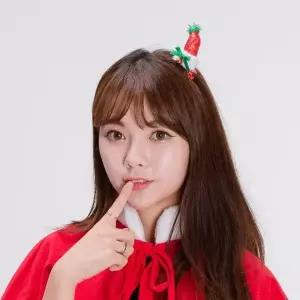 ( )고급스팡클고깔머리핀 크리스마스 헤어핀 산타 소품