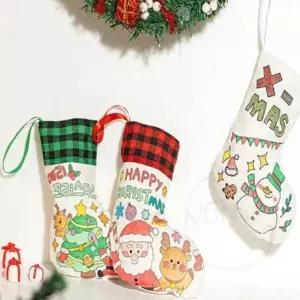 크리스마스 패브릭양말 MK 그림꾸미기 물감색칠 색칠도안 초등그림그리기 그림놀이