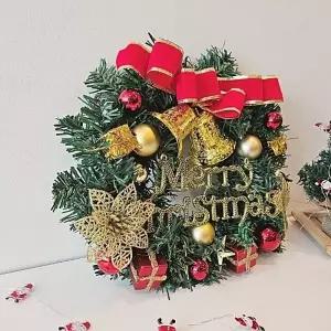 ( )크리스마스 원형 리스 30cm 벽걸이 장식
