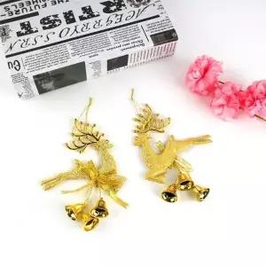 ( )데코용품 크리스마스트리 사슴장식 금색 트리장식용품