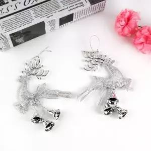 ( )데코용품 크리스마스트리 사슴장식 은색 트리장식용품