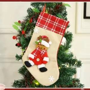 선물 데코양말 성탄절 산타 크리스마스 눈사람 누돌프
