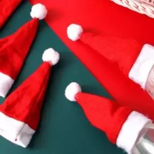 (선택 미니산타모자(20개))도매픽 데코 크리스마스 20개 산타모자 미니 장식 성탄절장식