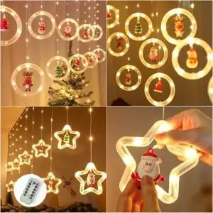 크리스마스 조명 커튼조명 창문 유리 전구 트리장식 벽트리 무드등 가랜드링