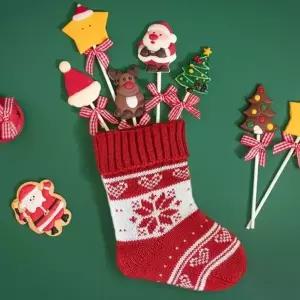 크리스마스트리트리장식트리양말산타양말고급니트뜨게트리양말크리스마스소품선물AKK-907908
