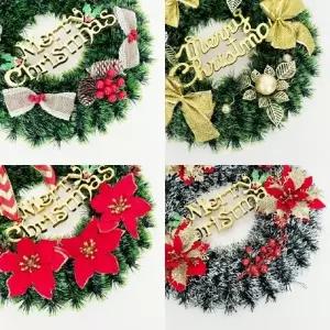 기회공작소 풍성하고 걸기편한 크리스마스 원형 리스 포토존 문장식 문트리 벽트리