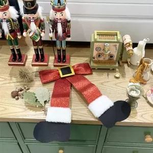 (선택 산타리본)크리스마스 트리 리본 데코 장식 심플한 대형리본 산타리본 소품