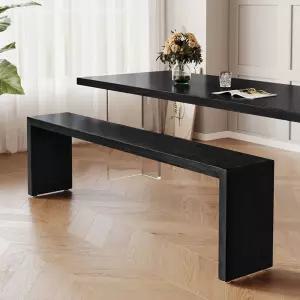 블랙 벤치 의자 식탁 다이닝 긴벤치 벤치의자 A형 소나무