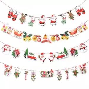 ( )크리스마스해피가랜드1P 파티 장식 눈사람 산타 종