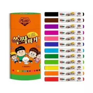 [문구/오피스] 보아스린 흔한남매 잘 지워지는 쓱싹마커 12색