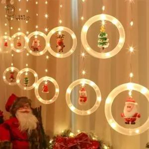 ( )크리스마스 소품 LED 가랜드 전구 줄조명 벽걸이 홈파티