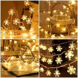 (디자인 길이 별 3m (20구))별 눈꽃 LED 가랜드 줄 전구 크리스마스 캠핑 조명 20구 40구