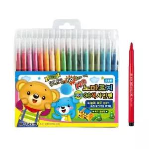 [문구/오피스] 지구화학 노마르지 사인펜 싸인펜 36색 세트