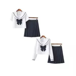 학생복 화이트네이비 세라복 세트(반팔or긴팔) 교복