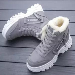 발편한부츠 여성 겨울 털부츠 기모 운동화 하이탑 워커 키높이