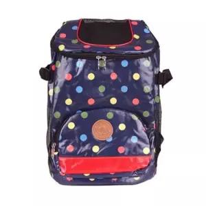펫백 강아지 멀티 도트 블루 백팩 (M) 이동 가방 앞가방