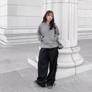 [신세계라이브쇼핑][옷자락] 여자 캥거루 포켓 절개 트임 후드티