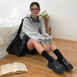 [신세계라이브쇼핑][옷자락] 여자 반집업 캥거루포켓 루즈핏 기모 후드티