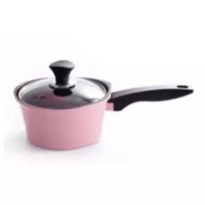 라면냄비 키친아트 세라믹 냄비 라면 편수 핑크 9x16cm 주방냄비