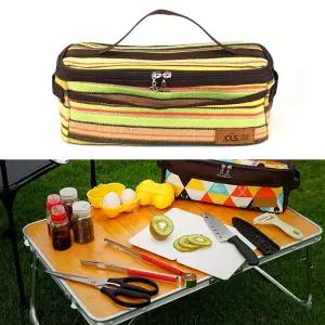 식기 커트러리 취사용품 수납 가방 등산 글램핑 야영 캠핑 텐트 공구