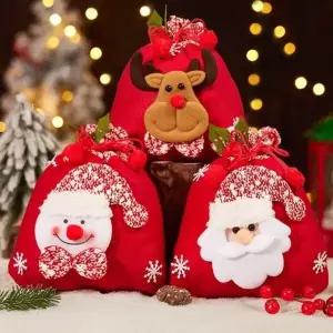 크리스마스 패턴 선물주머니 파우치 어린이집 유치원 성탄절 구디백