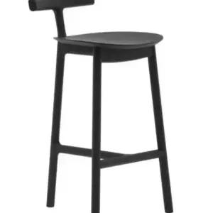 원목바의자 홈바 높은 고재 스툴 바텐 식탁 호두색 높이 55cm 카페