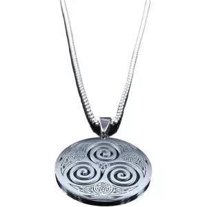 12009853 남자 목걸이 패션 가벼운 캐주얼 남성 요술 소용돌이 실버 컬러 바이킹 트리스켈리온 켈틱 매듭