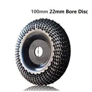 그라인더 우드 쉐이핑 디스크 4인치 22MM 목재 곡면 조각 연마 휠 목공 산업용 고속 가공