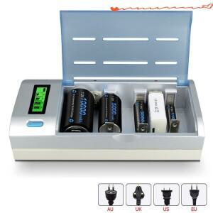 LCD 스마트 배터리 충전기 1.2V AA 크기 9V NI-MH Rechargerable