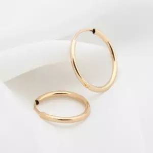 [미니아트] 14K 골드필드 파이프 링 데일리 후프 귀걸이 16mm
