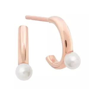[미니아트] 14K 골드필드 핀 세실 진주 하프링 스터드 귀걸이