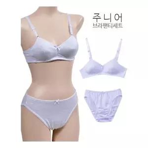 [하프클럽/]베이직한 2단계 주니어 브라팬티세트 여아런닝