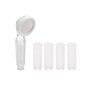 [NS홈쇼핑]욕실의여왕 밀키 여행용 녹물 필터 샤워기 헤드+리필 4개[35855340]