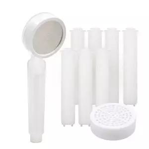 [NS홈쇼핑]욕실의여왕 밀키 올인원 필터 샤워기 헤드+리필 녹물7+염소1개...