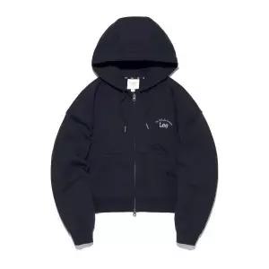 [LEE]우먼 타이포 로고 크롭 후드집업 네이비 LE2601HZ62NA 744865