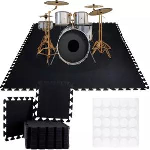 두꺼운 흡음 바닥 매트 20개 고밀도 피아노 카펫 드럼 러그 펠트 방음 패드 미끄럼 방지 퍼즐 어쿠스틱