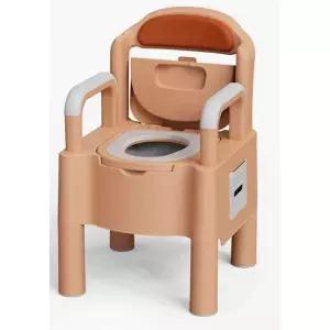 이동식 간이 화장실 실내 카키 휴대용 높이 변기 좌변기 조절형 소프트 시