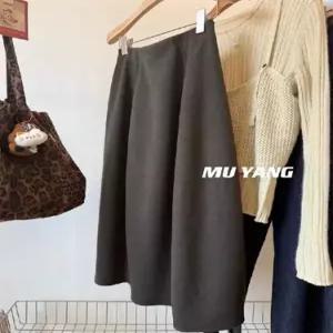 치마 롱 여친 실크 울 미디엄 오버올 함유 정장 날씬 캐시미어 원단 CH1