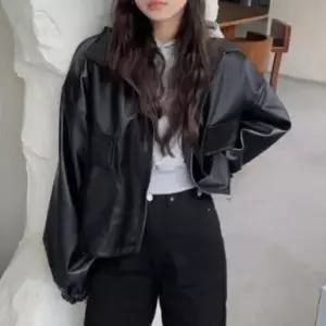 라이더자켓여성 여성 투웨이 가죽 라이더 자켓 가죽자켓 블루종 점퍼