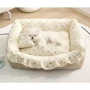 [반려] 강아지 사계절 1P 프릴 쿠션 커버분리 이브너 방석 XL 소프트