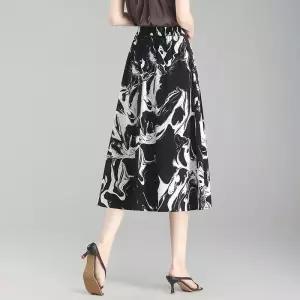 엘럽 여자 쉬폰 스커트 플리츠 여름 A라인 원템2