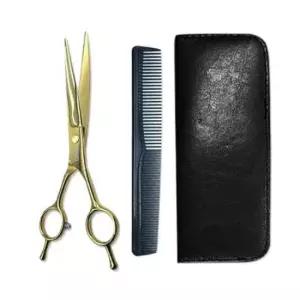 [반려] 세트 커브가위 미용 모모 강아지 빗 골드 케이스 가위